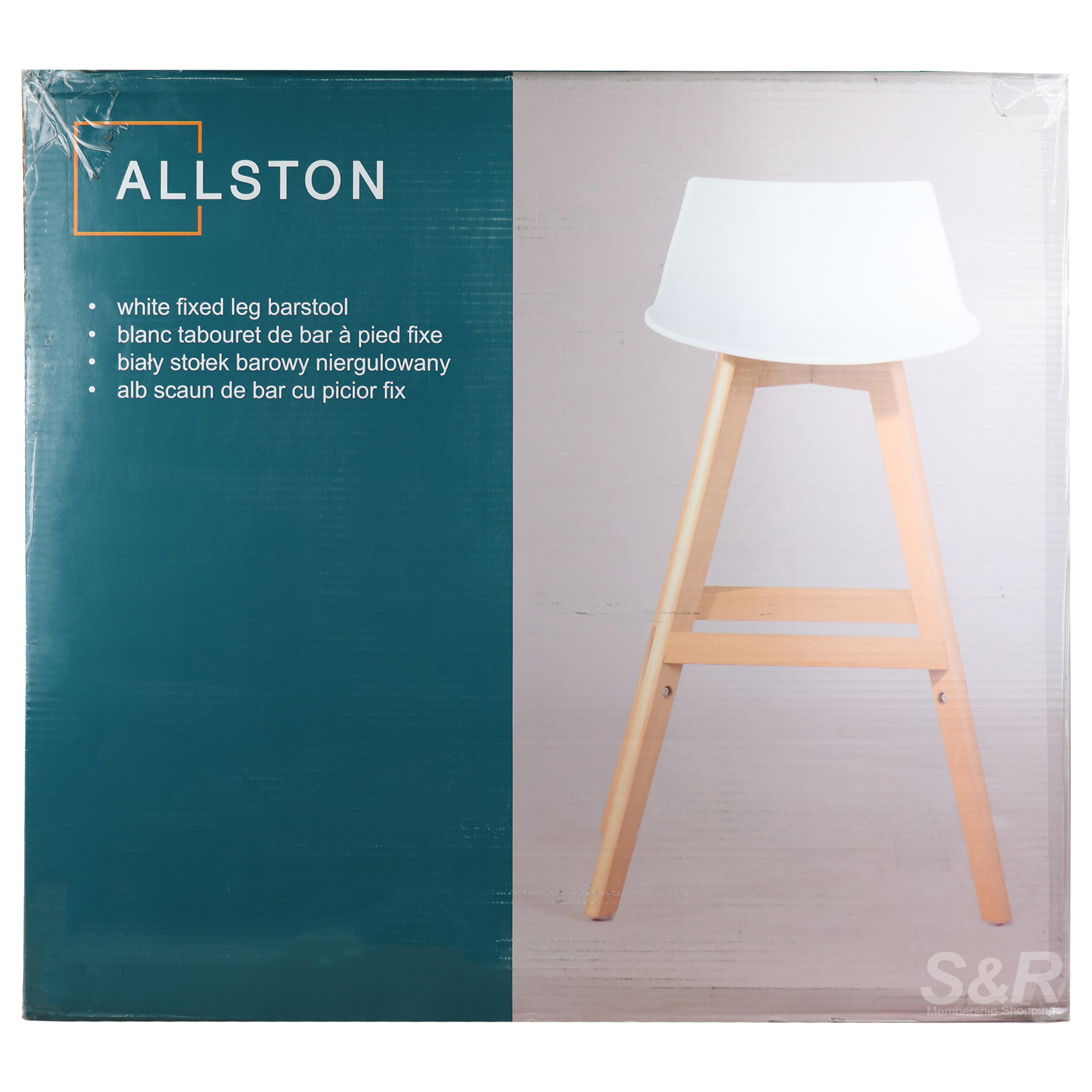 Allston White Fixed Leg Barstool